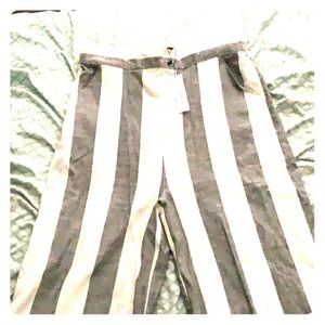Rd & Koko Stripe Pants - White&gray